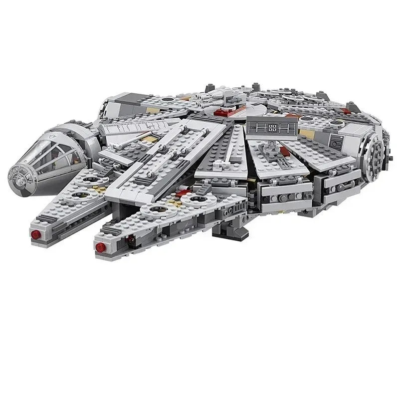 1381-Piece Space Millennium Warship Building Blocks Set – Falcon & Alien MINI 75105 Model Toy for Kids & Collectors